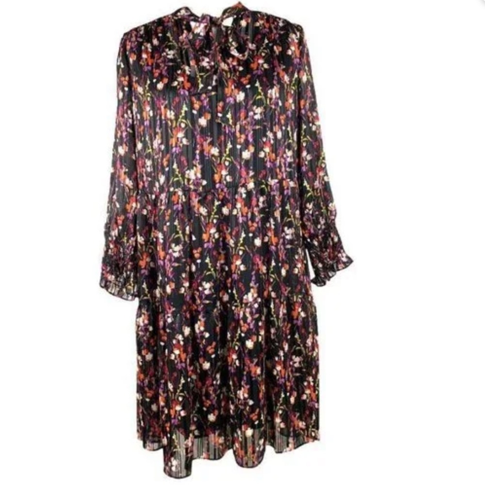 Bleecker 126 long sleeve Floral Print Women's Dress 12 Large